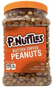 P-Nuttles Butter Toffee Covered Peanuts,Sweet Salty Snack, Toffee Peanuts,Toffee