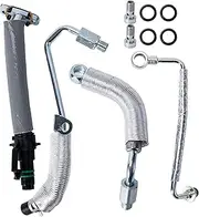 Rldym Turbo Oil Return Drain And Oil Feed Pipe Kit for 667-023 Turbocharger for Buick Encore for Chevy Cruze Sonic Trax 1.4L, Replace 55587854, 555592600, 55568031, 55567067