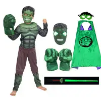 在飛比找蝦皮購物優惠-萬聖節兒童綠巨人肌肉服裝浩克英雄聯盟表演舞臺裝扮綠巨人角色扮