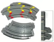 4pc Micro Scalextric 9V Slot Car Grey Gray 1/8 Radius 9" Curve Track # D-32996