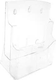TOGEVAL Wall Mounted Document Organizer Clear File Holder for Magazines Pamphlets and Reports and Flexible Design for Home Office Use Storage