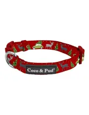 [Coco & Pud] Deck The Paws Christmas Dog Collar & Bow tie