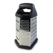 UniqueWare 6 Side Stainless Steel Grater Top Handle Zester Slicer (2 Colors)