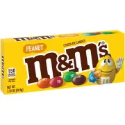 M&M's Peanut Chocolate Candies, 3.1 oz Theater Box - Crunchy Nuts & Milk Choc...