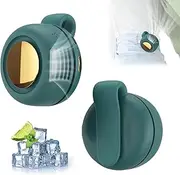 Small Clip Fan, Portable Silent Mini Bladeless Fan Clip On, 2025 New Adjustable 3-Speed Suspended Waist Fans, Clips on Waist Neck Fanes for Outdoor,Camping,Travel,Office (Green)