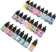 Gogogmee 24Pcs Oily Color Epoxy Craft Pigment Liquid Dye for DIY Resin Art Projects High Saturation Easy Control Safe Colorant for