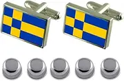 [Select Gifts] Shirt Dress Studs Tilburg City Netherlands Flag Cufflinks