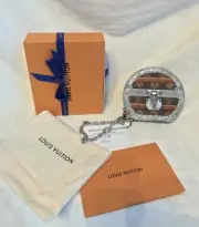 NEW LOUIS VUITTON Micro Boite Chapeau TIME TRUNK POUCH Bag Key Charm + RECEIPT