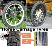 Horse Carriage Tyre Tire for Cart Gig Pneumatic Wheels Many Sizes