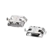 50PCS Micro USB Female Socket Connector Plug Port, 5-Pin DIP 180 Degree Adapter