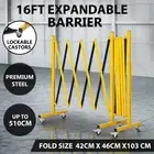 Extendable Garden Gate Mobile Security Retractable Fence Metal Barrier Pet 16ft