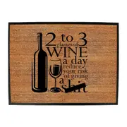 Alcohol 2 To 3 Glasses Of Wine Reduces Giving - Funny Novelty Doormat Man Cave Floor mat