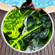 GENJI OVERWATCH Beach Towel Yoga Mat Wall Hanging Home Decor etc