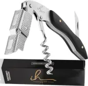 IH Signature Professional Waiter Corkscrew or Sommelier - Dark Black Ebony Wood