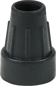 Qty: 4X 22mm Heavy Duty Rubber Ferrules Tips for Walking Sticks Crutches Zimmer Frames - Black - by Lifeswonderful