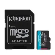 Kingston 128Gb Msdxc Canvas Go Plus 170R A2 U3 V30 Card Adapter
