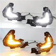 1 Set LED Daytime Running Light Accessories Compatible with Hyundai Sonata 2020 2021 DN8 DRL Fog Lamp Decoration Turn Signal
