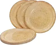 FOMIYES 16pcs Disposable Wood Grain Paper Plates for Woodland Theme Parties Rustic Weddings Outdoor Picnics Vintage Charm Effortless Cleanup Sturdy Design