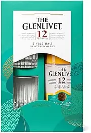 [The Glenlivet] 12 Year Old Single Malt Scotch Whisky with 2 Glasses, 700 ml