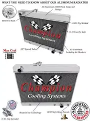 2 Row Patriot Champion Radiator 1680 for 1965 66 1967 Pontiac Tempest V8 Engine