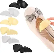 [SHODEEKO] Universal Shoe Toe Plugs, 6 Pairs Stretchable Non-Slip Toe Box Fillers for Women & Men, Cushioning Support for High Heels, Flats, Sneakers – Reusable Foot Comfort Inserts (Multicolor, ONE SIZE)