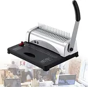 Manual Binding Machine, Ideal for A3/A4, with 21 Holes and Capacity for 12 Pages, Spiral Book Binding Machine