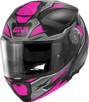 Givi X.27 Sector, flip up helmet women , color: Matt Black/Grey/Pink , size: M (58)