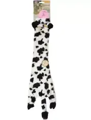 SPOT Ethical Skinneeez CRINKLERS COW Squeaky Dog Toy Stuffing Free Shake Fetch