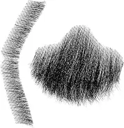 Men's Fake Beard Halloween Costumes Fake Mustache and Goatee Human Hair Beard Gray Beard Lace Front Beard Fake Mustache for Men Self-Adhesive Fake Beard Hair Strands Black/469
