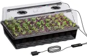 60-Cell Self-Watering Seed Starter Tray with Grow Light, Seed Starter Kit with 4