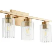 Quorum International 501-3-280 Ladin Bathroom Vanity Light Aged Brass