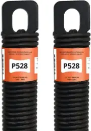 (P528) 28 in. Plug-End Extension Spring (0.207 in. No. 5 Wire) - 1 Pair