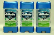 3 Gillette High Performance POWER RUSH Gel Antiperspirant/Deodorant 3.8 oz