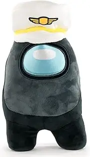 MARTINEX Among Us - Plush w. Accessory - Black Captains Hat (30 cm)