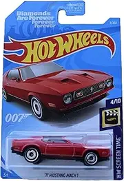 [Hot Wheels] 71 Mustang Mach 1 1:64 Scale Die-Cast Car Model, Red, 3+