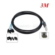 Mini SAS SFF-8088 to 4 sata HDD External Multilane SAS Server Adapter Cable 3M