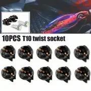 10Pcs Wedge Dashboard Dash Base Twist T10 192 Bulb Socket Lock Holder Light Kits (for: Renault)