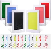 Outus 18 Pieces Baby Inkless Handprint and Footprint Kit 6 Safe Hand and Foot Ink Pad Clean Touch Dog Paw Print Stamp Kit and 12 Card for Newborn Registry Family Keepsake Baby Gift (Small)