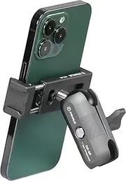 FANAUE Aluminum Phone Holder with 1'' Ball for Smartphones with a Width of 2.3" to 3.7", Compatible with RAM Mounts B Size Double Socket Arm & Bike Motorcycle Cellphone Mount