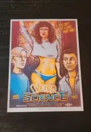 Spooky Empire Weird Science silk screen Dave Berns art poster