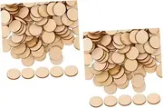 TOKIDNY 400 Pcs DIY Handmade Wood Chips Madera Clear Blank Bookmark Tassels Twigs Log Woodworking to Loose Parts Decorar Unfinished Natural Half Dowels BBQ Skewers Woodburning Tape Khaki