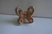 KIRKS FOLLY CRYSTAL BUTTERFLY HAIR CLIP IN GOLD TONE