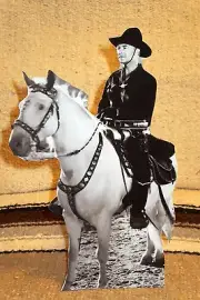 Hopalong Cassidy and Topper Tabletop Display Standee 10" Tall