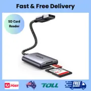 SD Card Reader USB 3.0 to SD TF 2-in-1 Card Adapter Dual Slots Support SDHC, SDX
