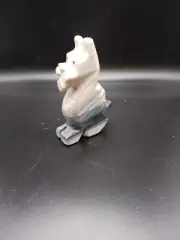 Carved Stone/Marble Miniature Animal Scottish Terrier Figurine dog 3" whitegrey