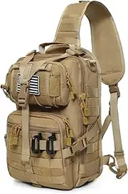 Lemubeane Tactical Sling Bag Backpack Military Rover Shoulder Sling Pack EDC Molle Assault Range Bag Crossbody Chest Pack
