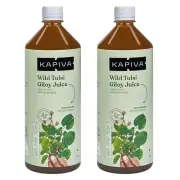 Kapiva Tulsi Giloy Juice | Neem-Grown Giloy for Immunity (2L, Pack of 2)