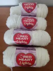Red Heart LIGHT & LOFTY Yarn PUFF #9316 - Lot of 4 full skeins