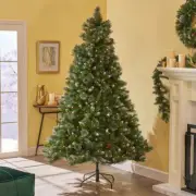 Pre Lit Artificial Green Mixed Spruce Christmas Tree Clear Lighted Home Holiday