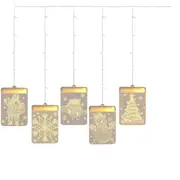 String Light Luminous Christmas Garlands Curtain Hanging Lamp